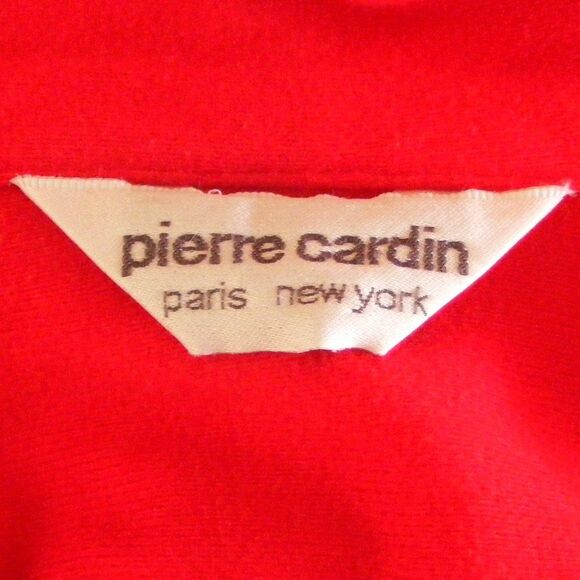 PIERRE CARDIN Velour Robe, M/L, Red, Logo Pocket, Long sleeves, VINTAGE - Picture 11 of 12